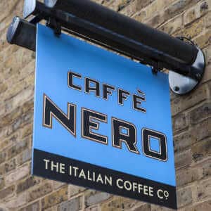 Lowest Sugar Coffees at Caffe Nero - sign
