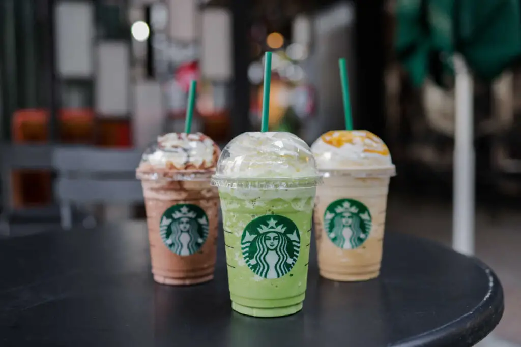 Which Frappuccinos contain the least sugar