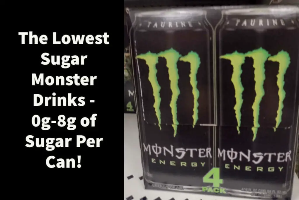 The lowest sugar Monster Drinks