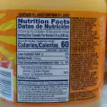 How much sugar is in Sunny D - Nutritional label
