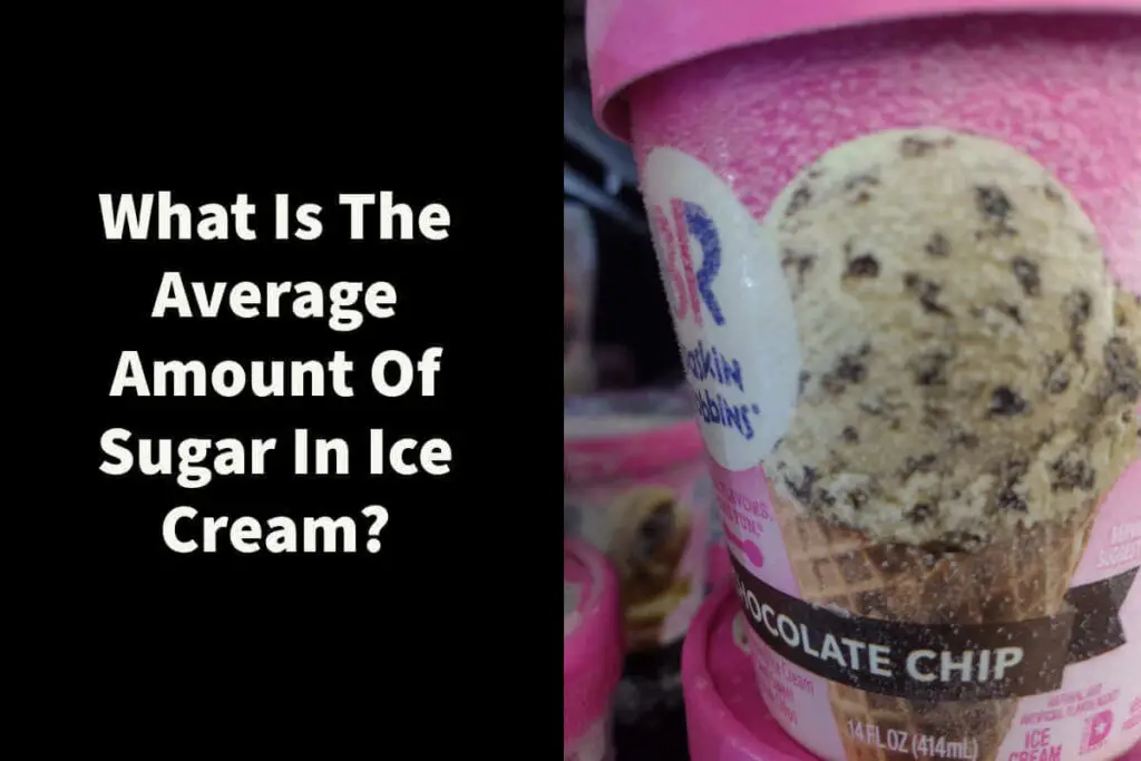 what is the average sugar content of ice cream